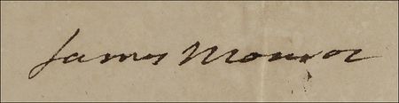 Lot #9 James Monroe and John Quincy Adams: 1821 ship’s papers signed by two presidents - Image 3