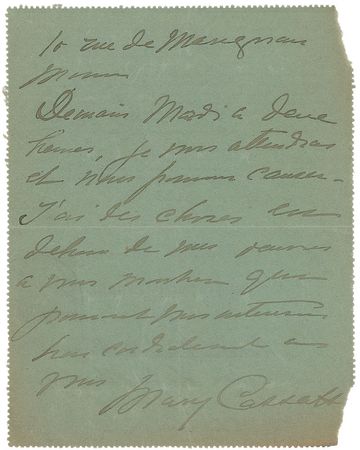 Lot #586 Mary Cassatt: 