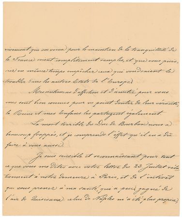 Lot #302 King Francis I of the Two Sicilies Signed Letter - Image 3