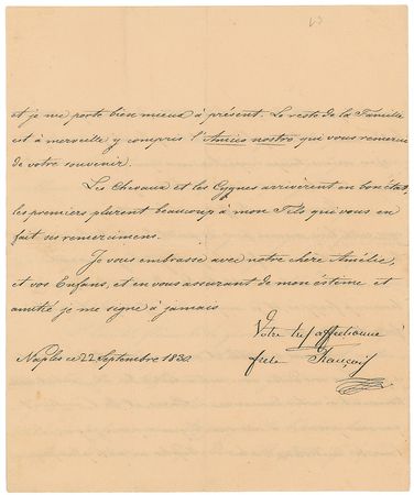 Lot #302 King Francis I of the Two Sicilies Signed Letter - Image 4