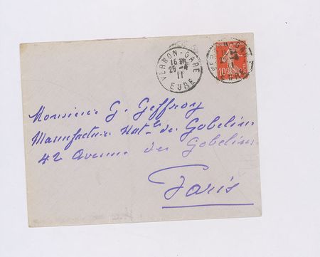 Lot #600 Claude Monet: Monet sends “the nymphea painting I promised you” from Giverny - Image 3