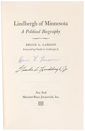 Lot #399 Charles Lindbergh: Lindbergh honors his father - Image 1