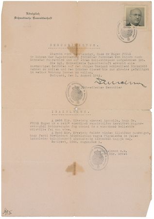 Lot #239 Raoul Wallenberg: Freed from the Nazis' graspâ€”a Jewish Olympic gold medalist and his wife - Image 2