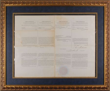 Lot #20 James Buchanan Signed Document