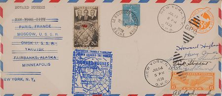 Lot #398 Howard Hughes Flown Cover and Flag - Image 2
