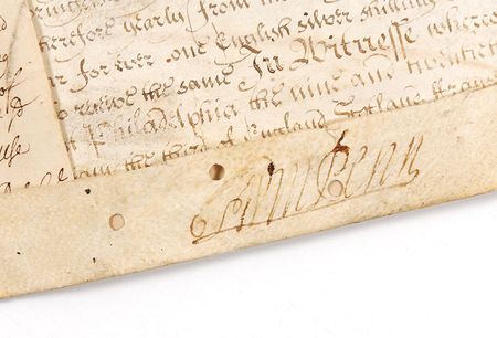 Lot #149 William Penn: 1701 Philadelphia land grant by Penn - Image 2