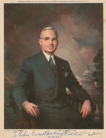 Lot #58 Harry S. Truman Signed Photograph - Image 1