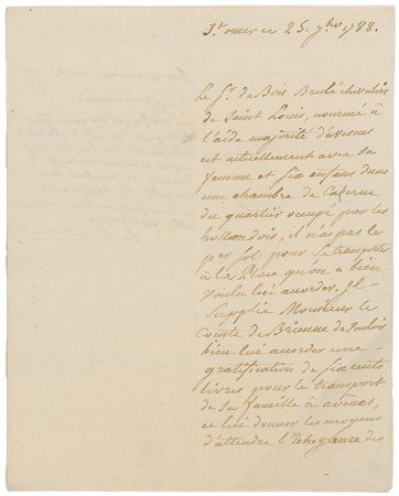 Lot #359 Jean-Baptiste de Rochambeau Autograph Endorsement - Image 1