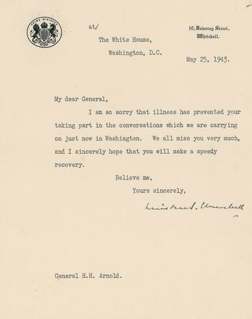 Lot #217 Winston Churchill: Churchill writes to