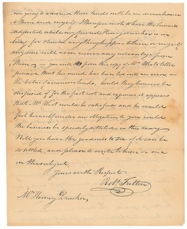 Lot #181 Robert Fulton: Helping his artistic mentor, Benjamin West, fix an American land deal - Image 2