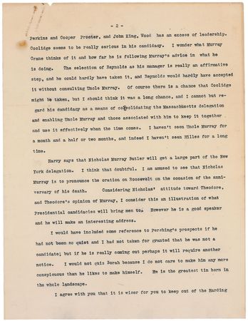 Lot #46 William H. Taft: ?I consider this an illustration of what Presidential candidacies will bring men to? - Image 2