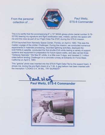 Lot #458 STS-6: Paul Weitz - Image 2