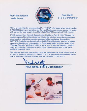 Lot #460 STS-6: Paul Weitz - Image 2