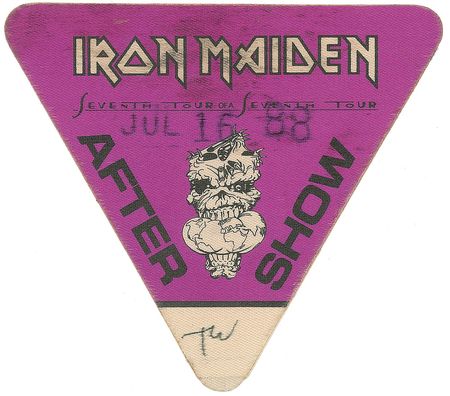Lot #819 Iron Maiden Magazine Photograph and Backstage Pass - Image 2