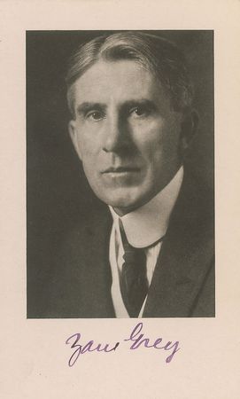 Lot #658 Zane Grey Signed Photograph - Image 1