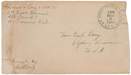 Lot #321 Richard Bong: Twice signed by America?s legendary ?Ace of Aces? - Image 1
