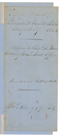 Lot #18 Franklin Pierce: Appointment for Commissioner of Indian Affairs - Image 2