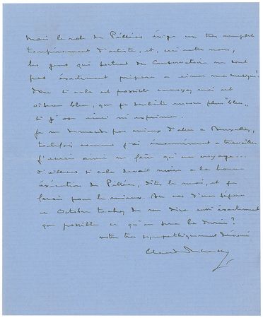 Lot #723 Claude Debussy: “The people who come out of the Conservatory are not exactly prepared to love my music!” - Image 2