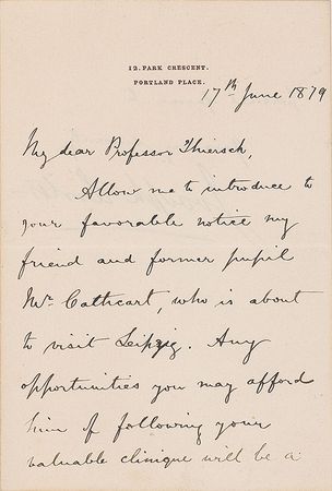 Lot #184 Joseph Lister Handwritten Letter Signed - Image 1