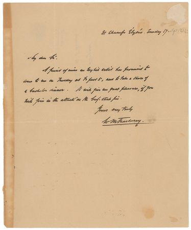 Lot #688 William Makepeace Thackeray Handwritten Letters Signed - Image 1