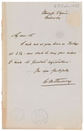 Lot #688 William Makepeace Thackeray Handwritten Letters Signed - Image 3