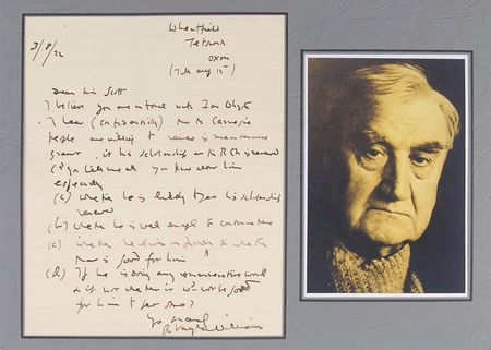 Lot #750 Ralph Vaughan Williams Handwritten Letter Signed - Image 2
