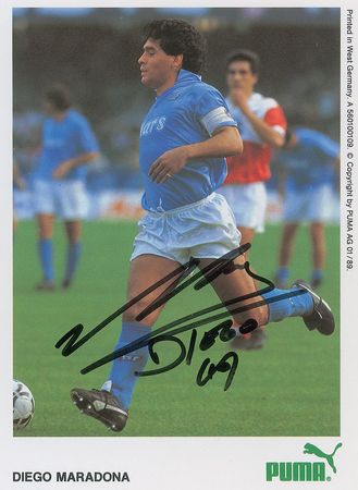 Lot #965 Pele and Diego Maradona Signed Photograph - Image 1