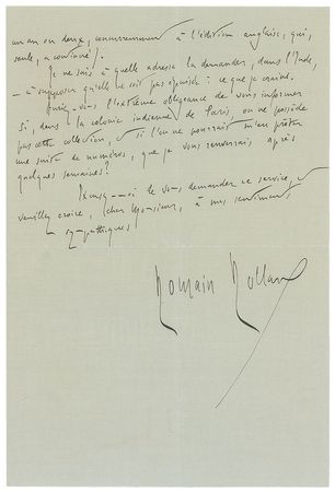 Lot #674 Romain Rolland Handwritten Letter Signed - Image 2