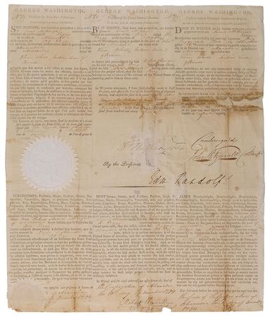 Lot #2 George Washington: Dispatching a ship “bound for Madeira and laden with Flour, Wheat, Indian Corn & Beans” - Image 1