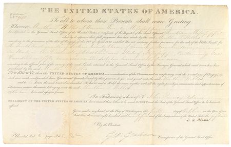 Lot #10 John Quincy Adams Signed Document