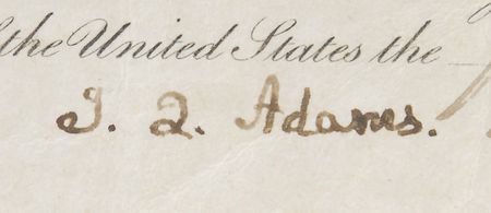 Lot #10 John Quincy Adams Signed Document - Image 2