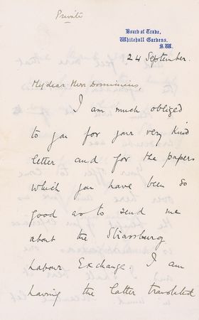 Lot #219 Winston Churchill: Churchill thanks a German official for his assistance after visiting their Labour Exchange - Image 1