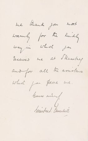 Lot #219 Winston Churchill: Churchill thanks a German official for his assistance after visiting their Labour Exchange - Image 3