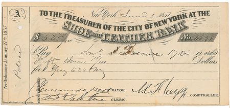 Lot #306 New York Mayors Signed Documents - Image 2