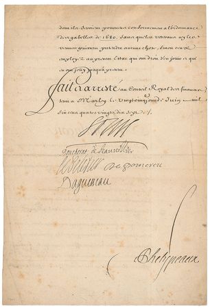 Lot #259 King Louis XIV Signed Document - Image 2