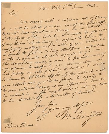 Lot #147 The Livingstons Letters - Image 1