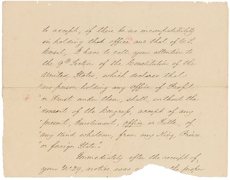 Lot #315 Daniel Webster Partial Handwritten Letter Signed - Image 1
