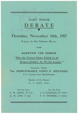 Lot #75 John F. Kennedy: JFKâ€™s controversial Canadian debate - Image 2