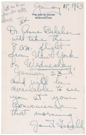 Lot #111 Jacqueline Kennedy Signed Note - Image 1