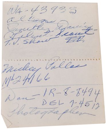 Lot #163 Jack Ruby Notepad - Image 2