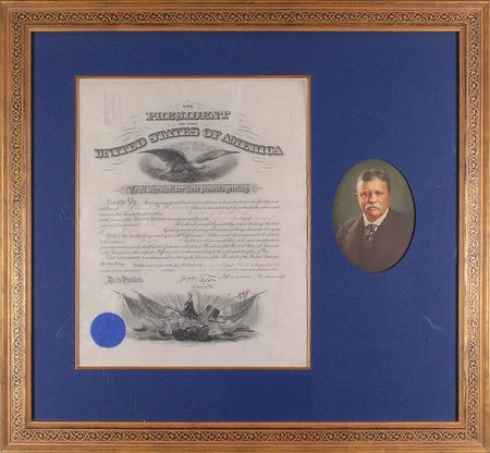 Lot #45 Theodore Roosevelt and William H. Taft: Two presidents promote a Spanish?American War veteran - Image 1
