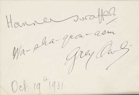 Lot #295 Grey Owl - Image 2