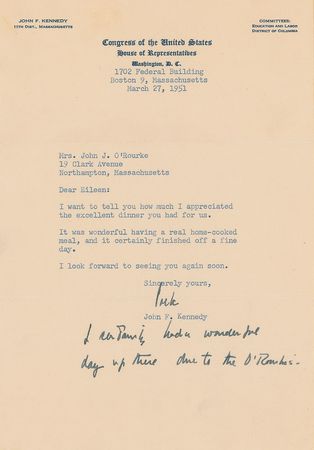 Lot #64 John F. Kennedy Typed Letter Signed - Image 1