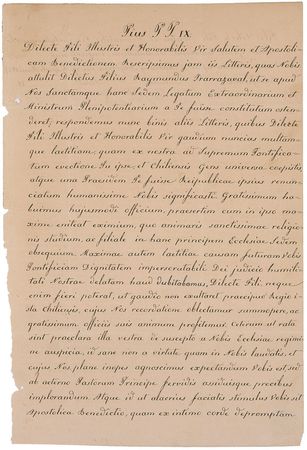 Lot #208 Pope Pius IX Signed Document - Image 1