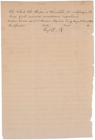 Lot #208 Pope Pius IX Signed Document - Image 2