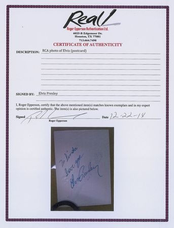 Lot #785 Elvis Presley Publicity Card - Image 3