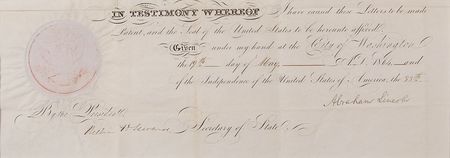 Lot #26 Abraham Lincoln Partial Signed Document - Image 2
