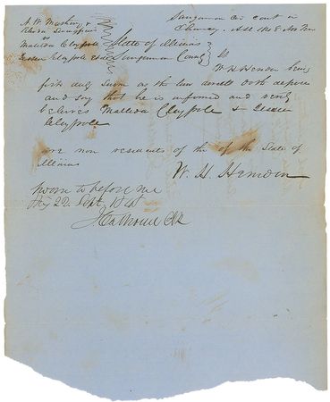 Lot #28 Abraham Lincoln: William H. Herndon Signed