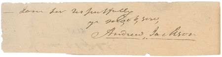 Lot #13 Andrew Jackson Signature