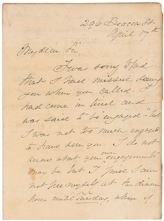 Lot #158 Oliver Wendell Holmes, Jr Handwritten Letter Signed - Image 1
